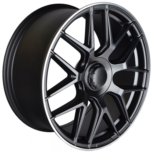 Powcan 3S5318 10.0x22/5x112 D66.6 ET58 Black Matt With Lip Polish