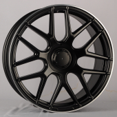  BK5318 Powcan BK5318 8.5x21/5x112 D66.6 ET40 Matt Black with Lip Polish